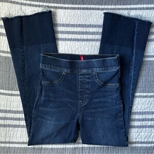 SPANX Two-Tone Cropped Flare Jeans